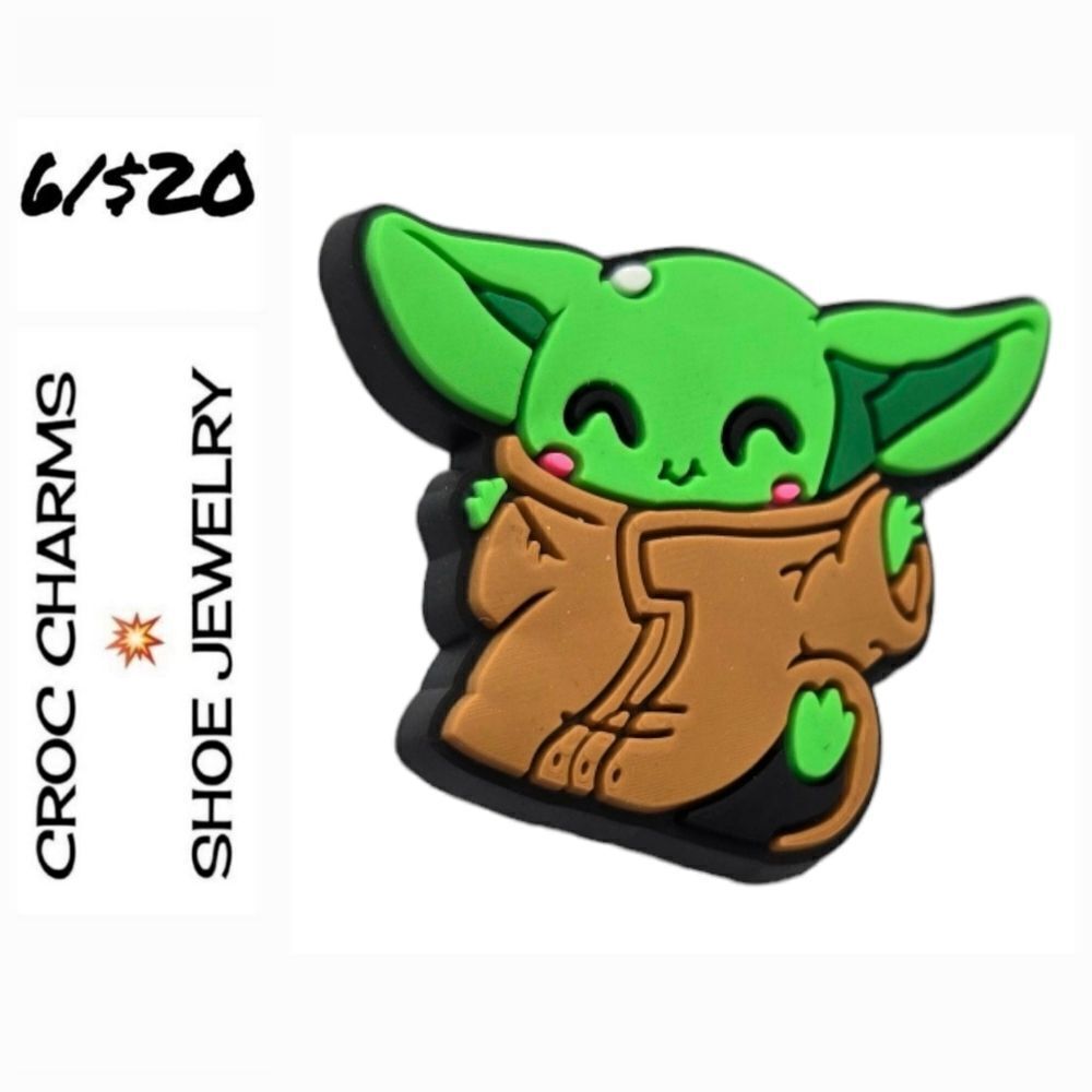 Baby Yoda Croc Shoe Charm – Star Wars Jibbitz-Style Accessory Mix & Match 6/$20